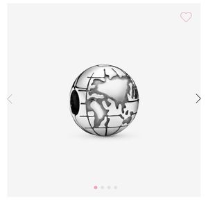 Earth clip pandora charm